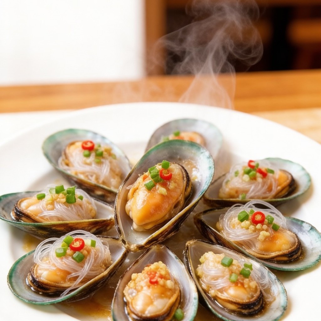 Steamed mussels with herbs