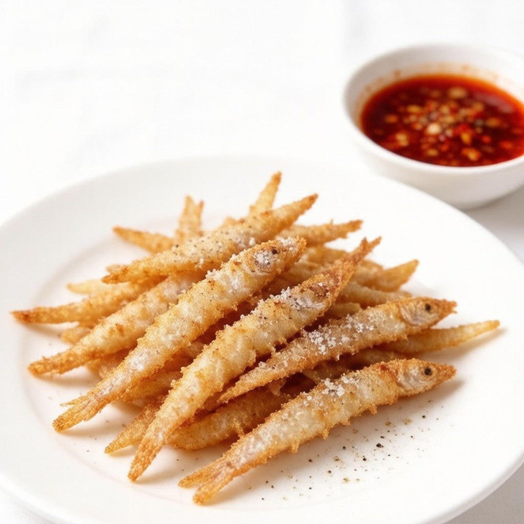 Crisp fried whitebait with pepper